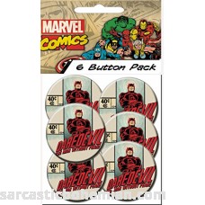 C&D Visionary Marvel Comics Retro Daredevil Without Fear Prepack Buttons 6 Piece 1.25 B01G30THA4